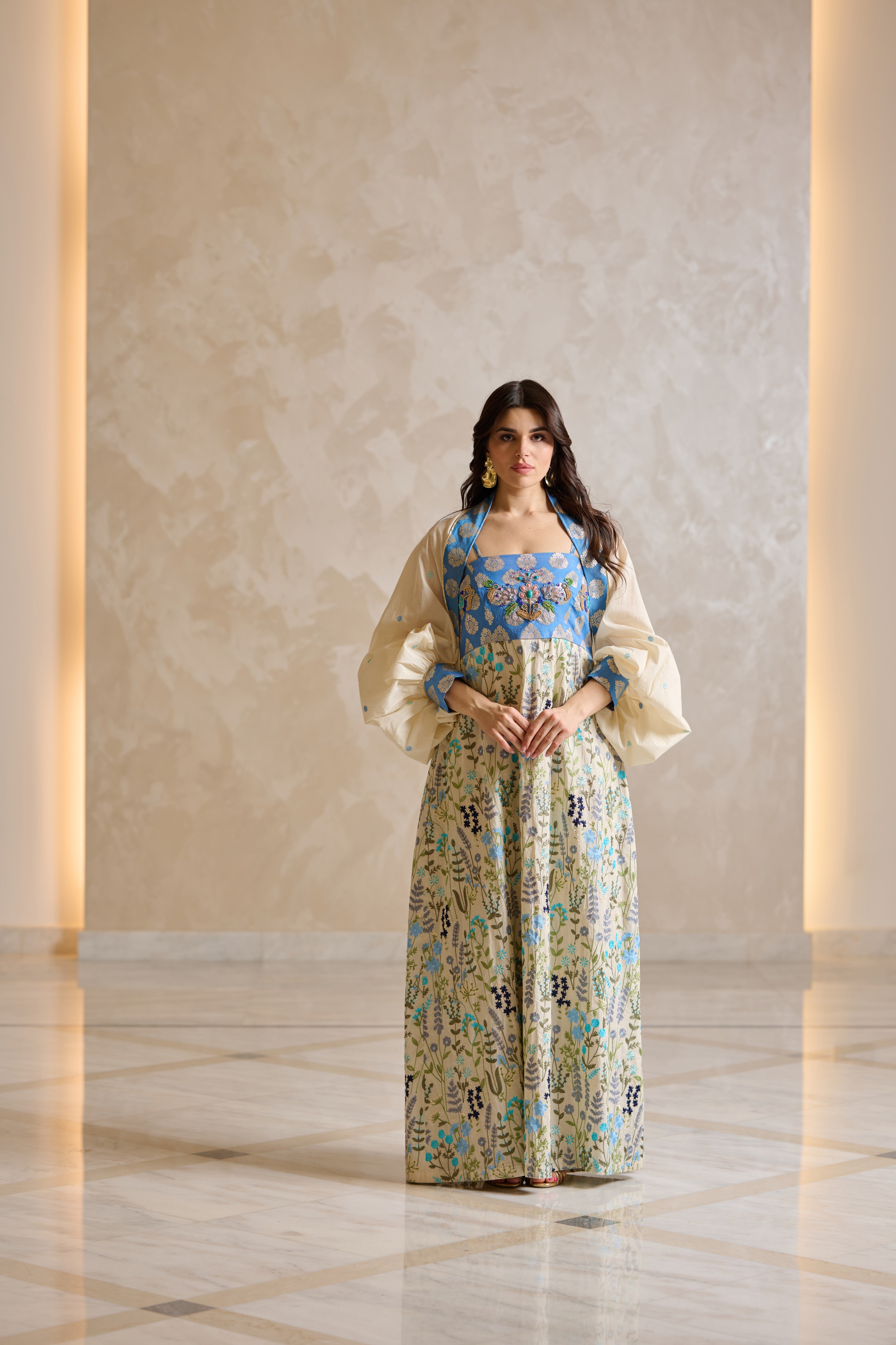 J069 Embroidered Cotton with Hand Work