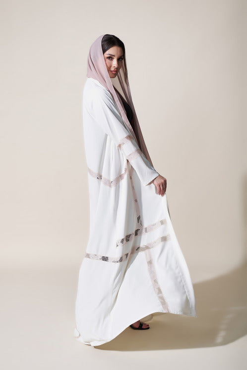 A0234 Crepe with lace detail design