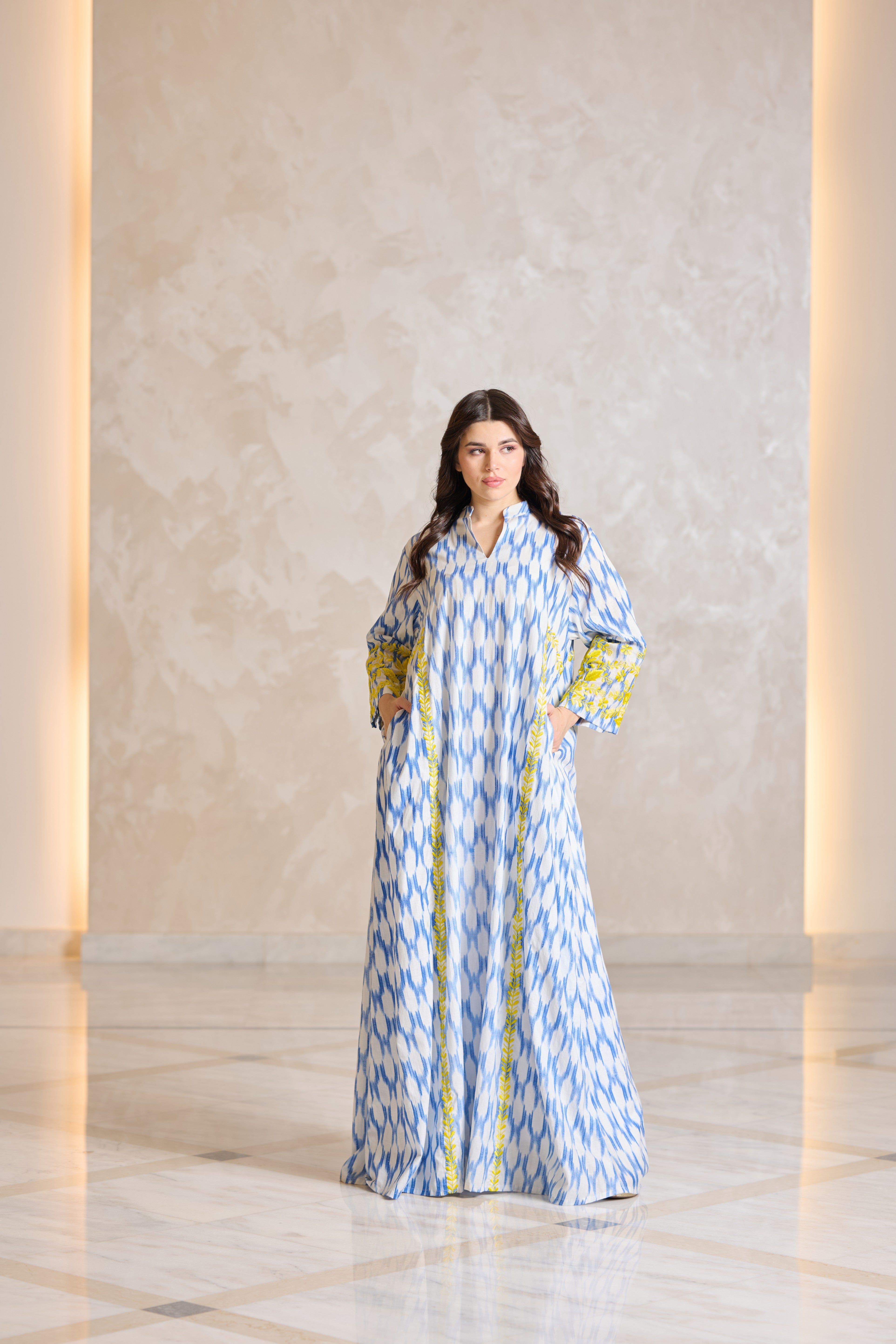 J069 Embroidered Cotton With Hand Work