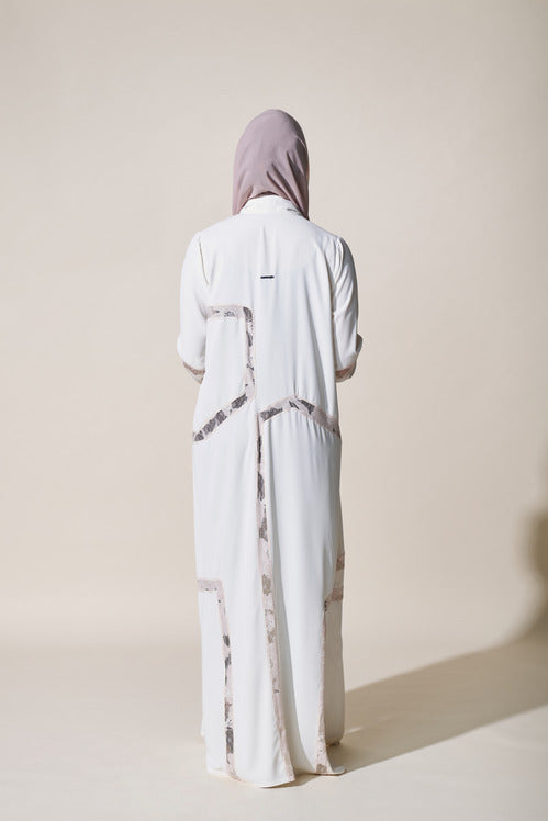 A0234 Crepe with lace detail design