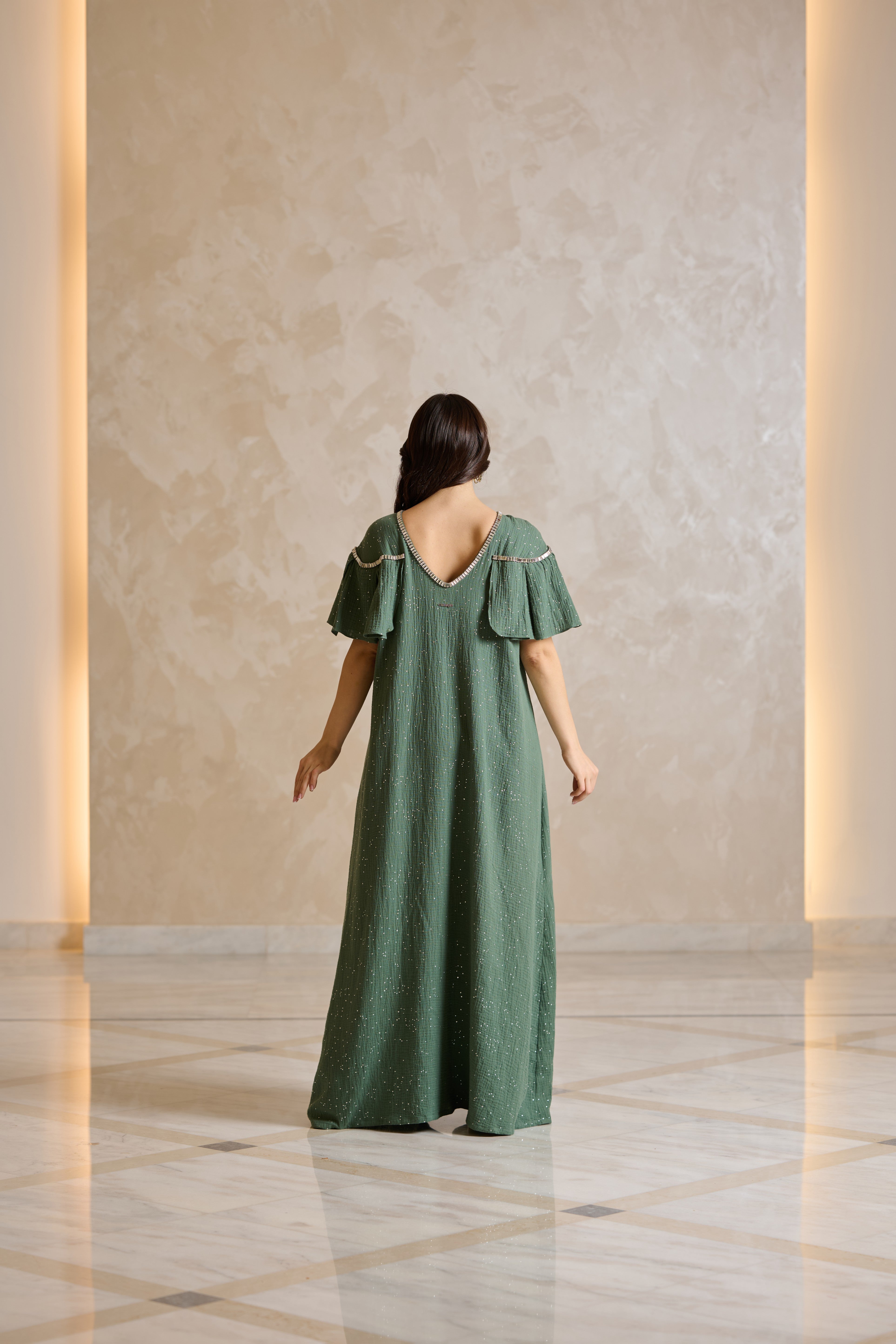 J099 Cotton Silk Embellished with Crystals