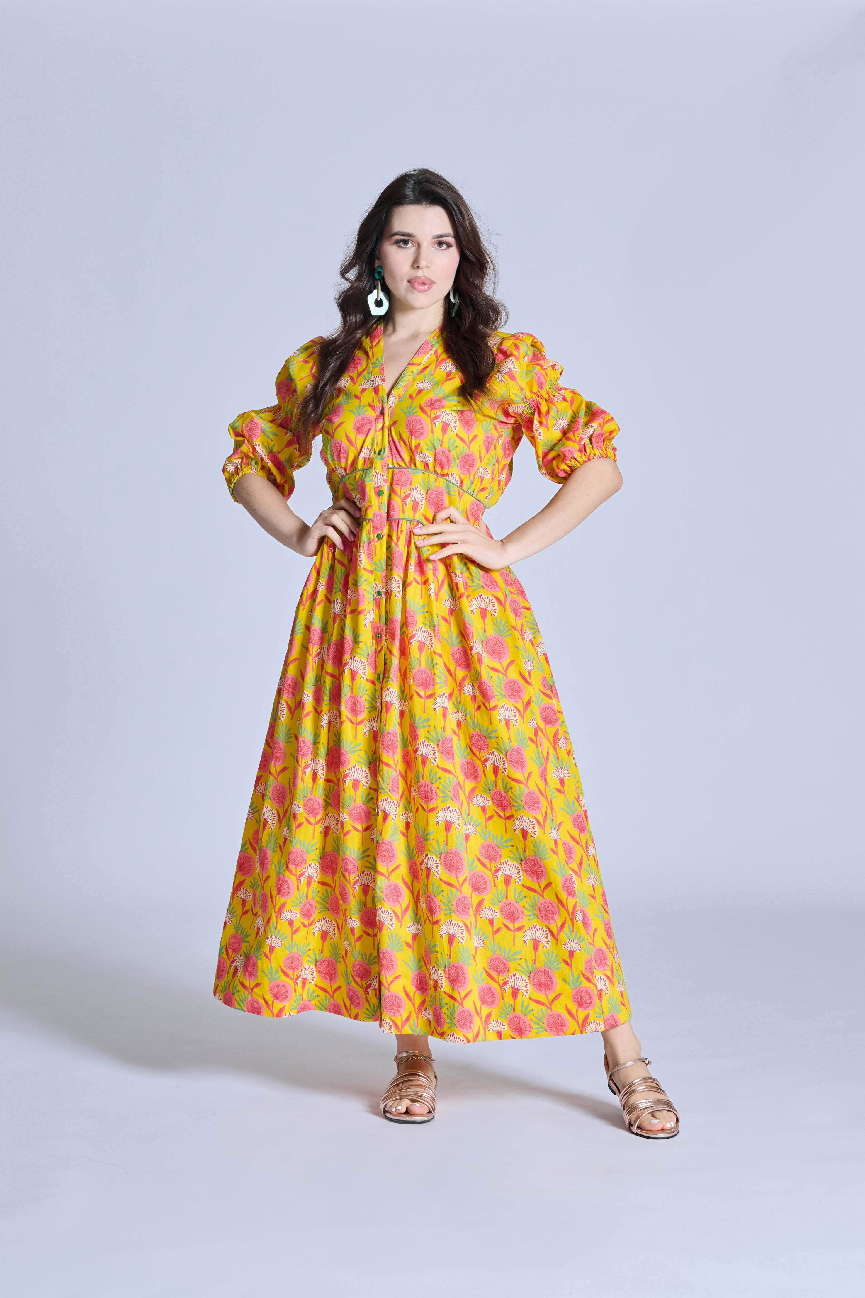 J011 Printed Cotton Dress