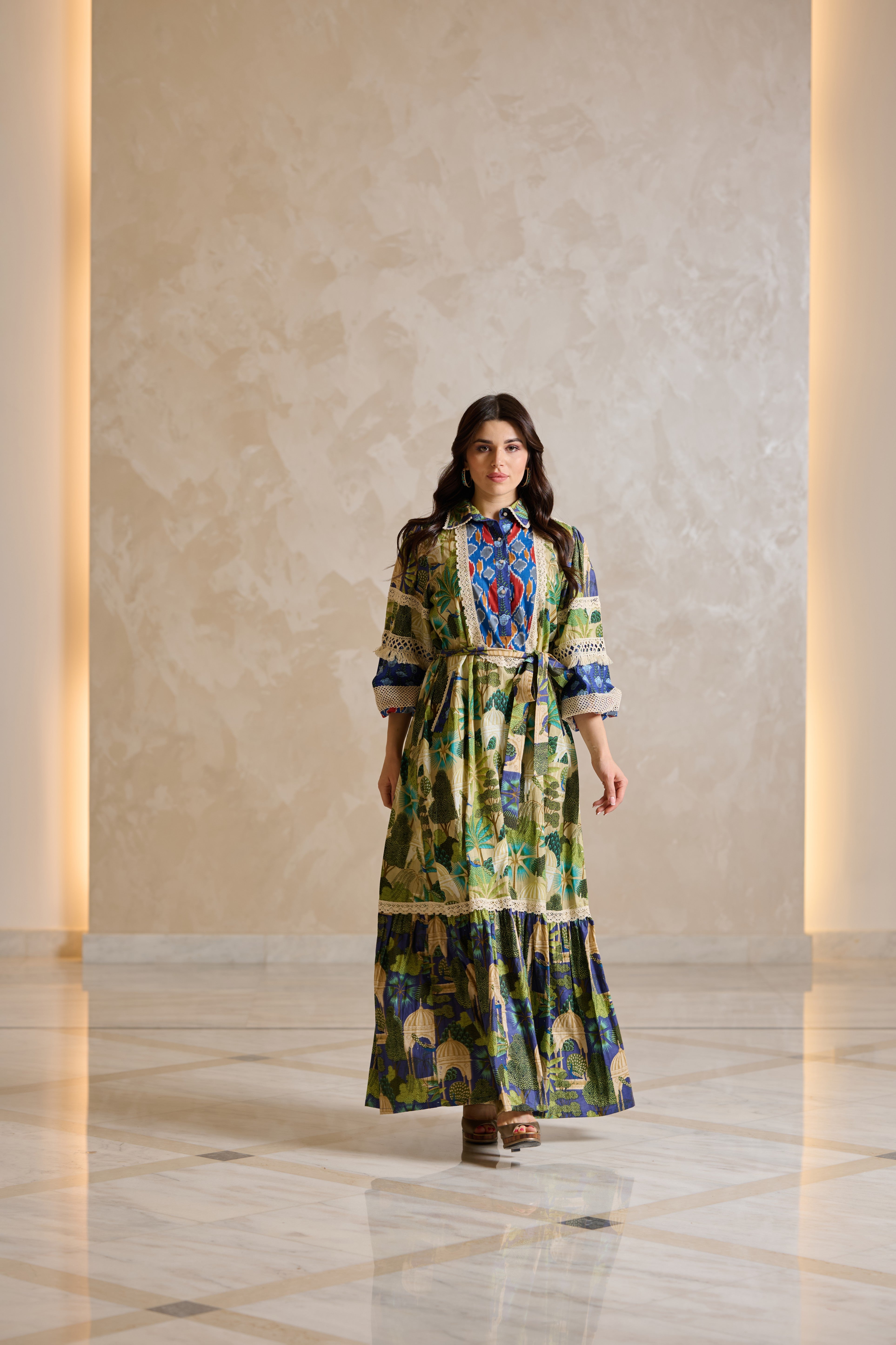 J074 Cotton Different Print & Lace