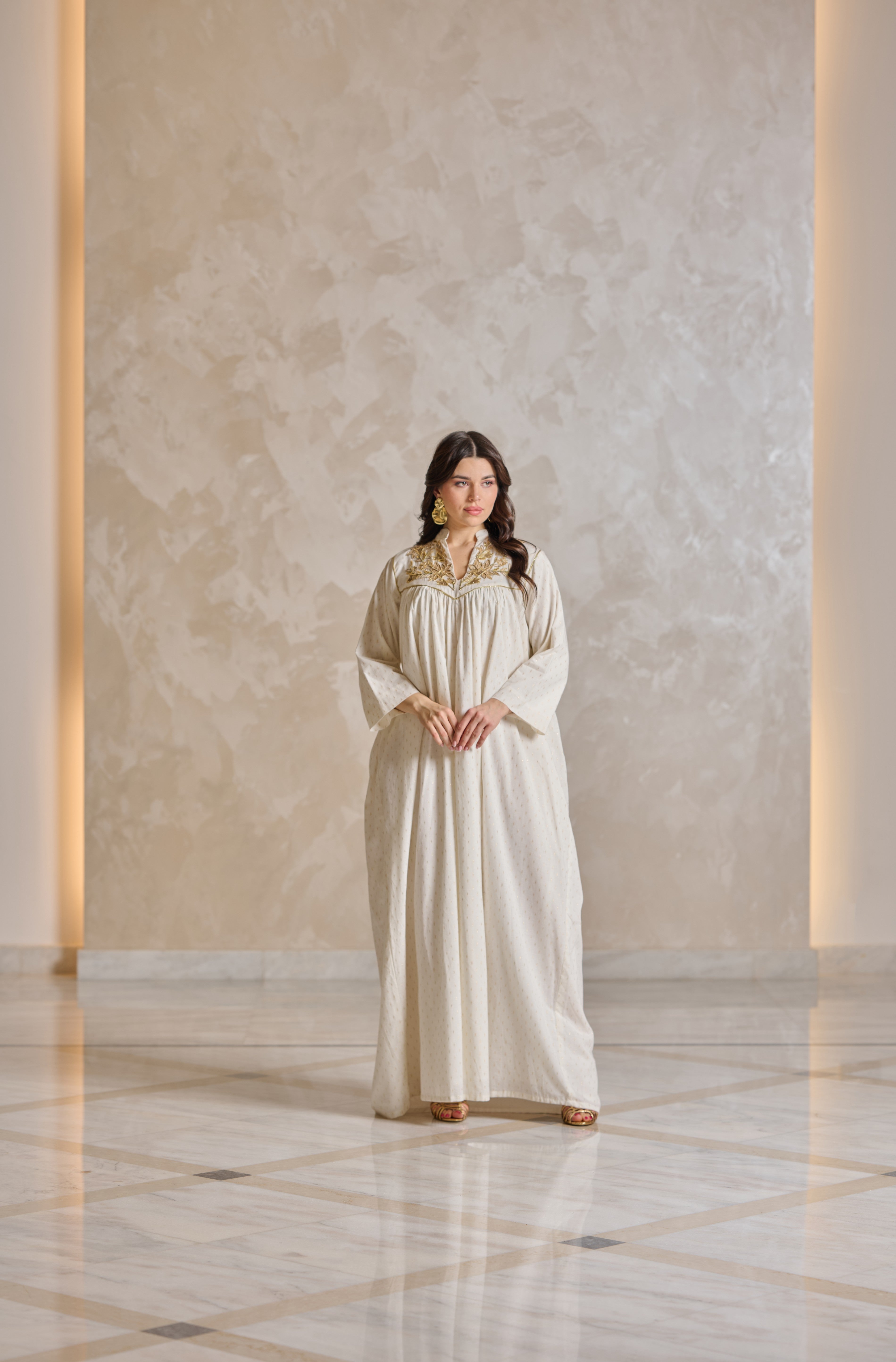 J094 Cotton Lame With Handwork