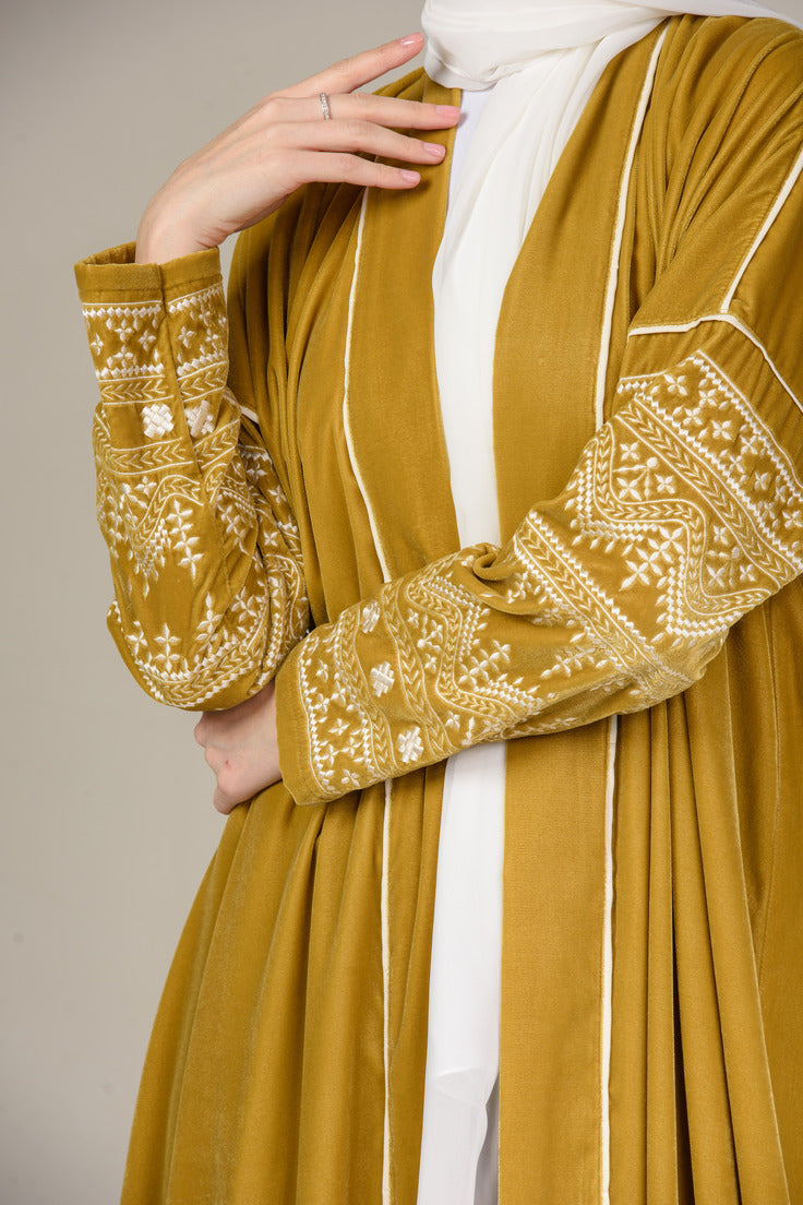 A0174 Velvet with handmade embroidery