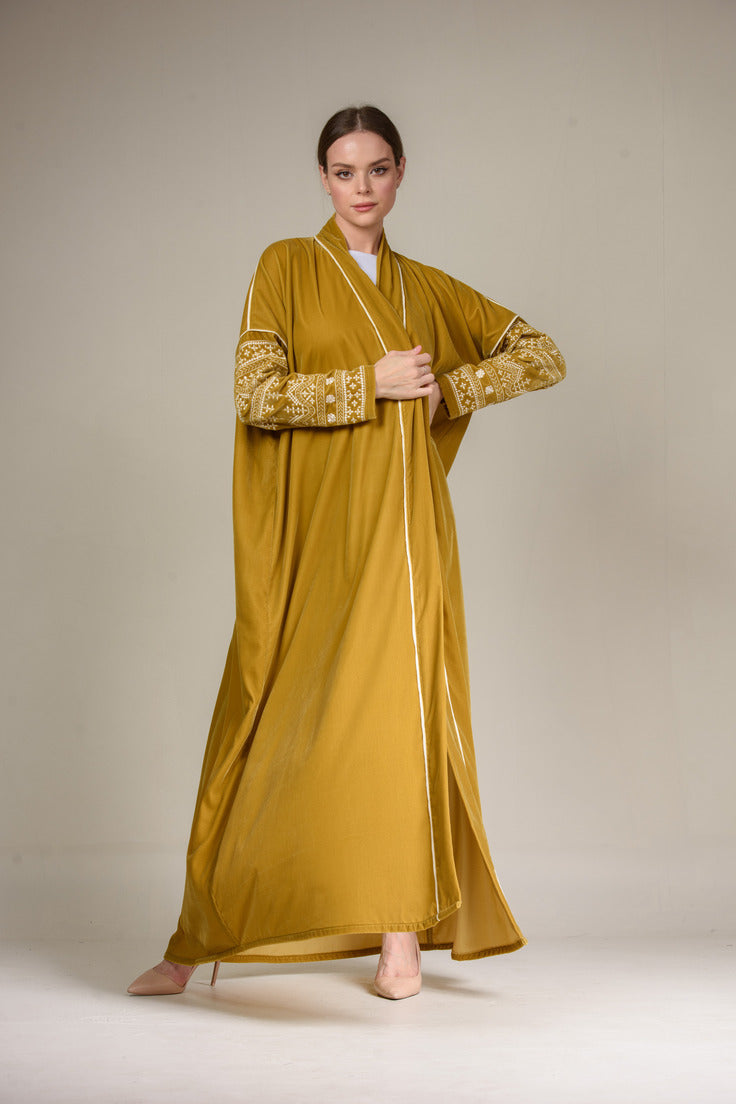 A0174 Velvet with handmade embroidery