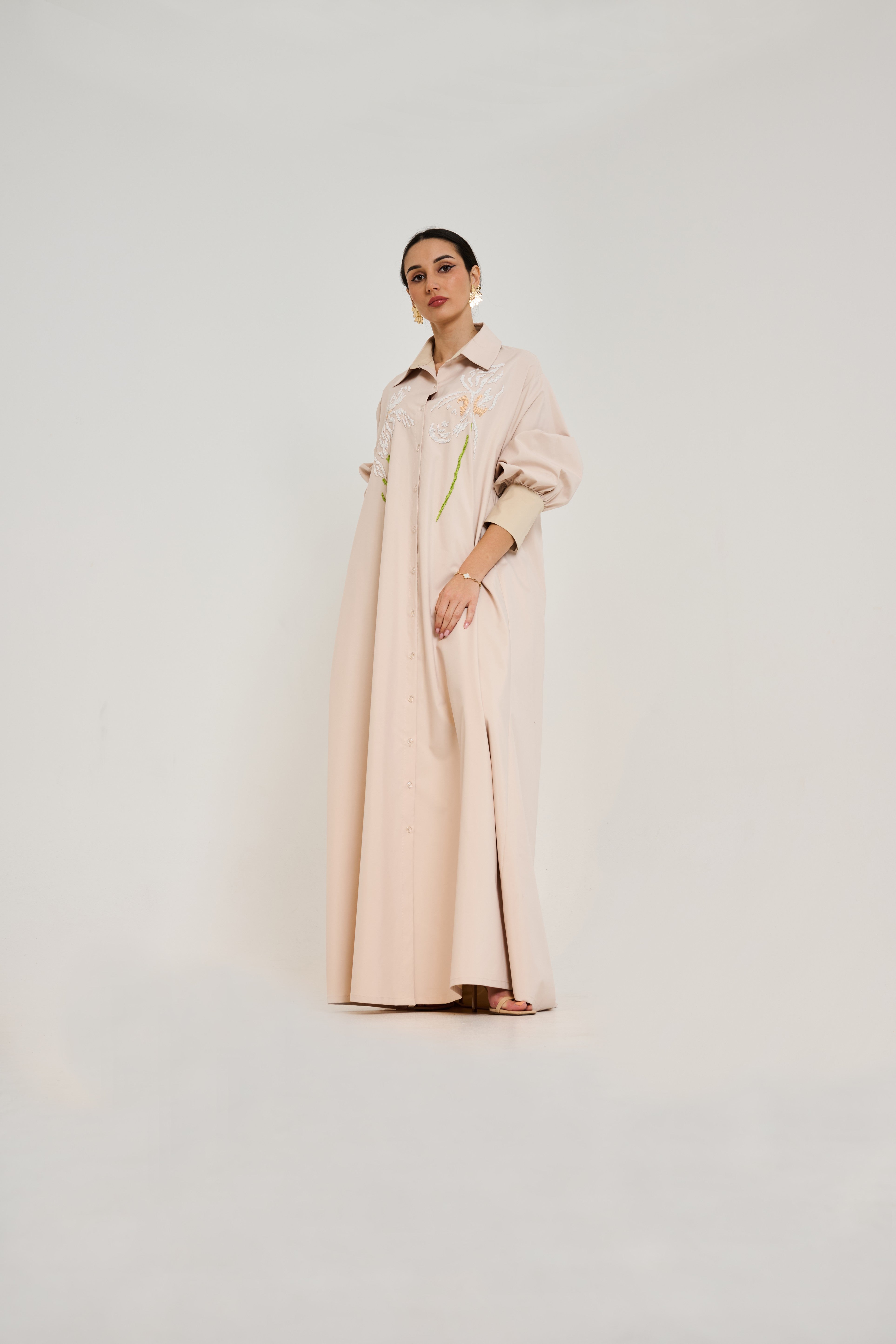 J067 Cotton Two-Tone with Handwork