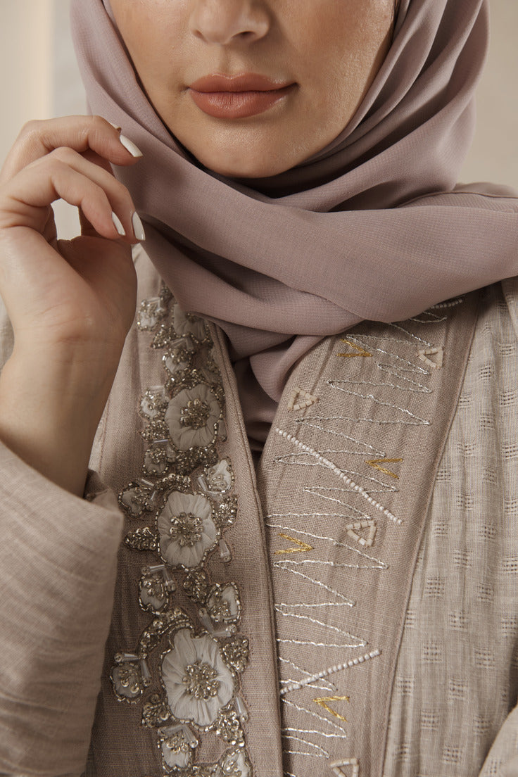 A0101 Crinkle linen with handwork