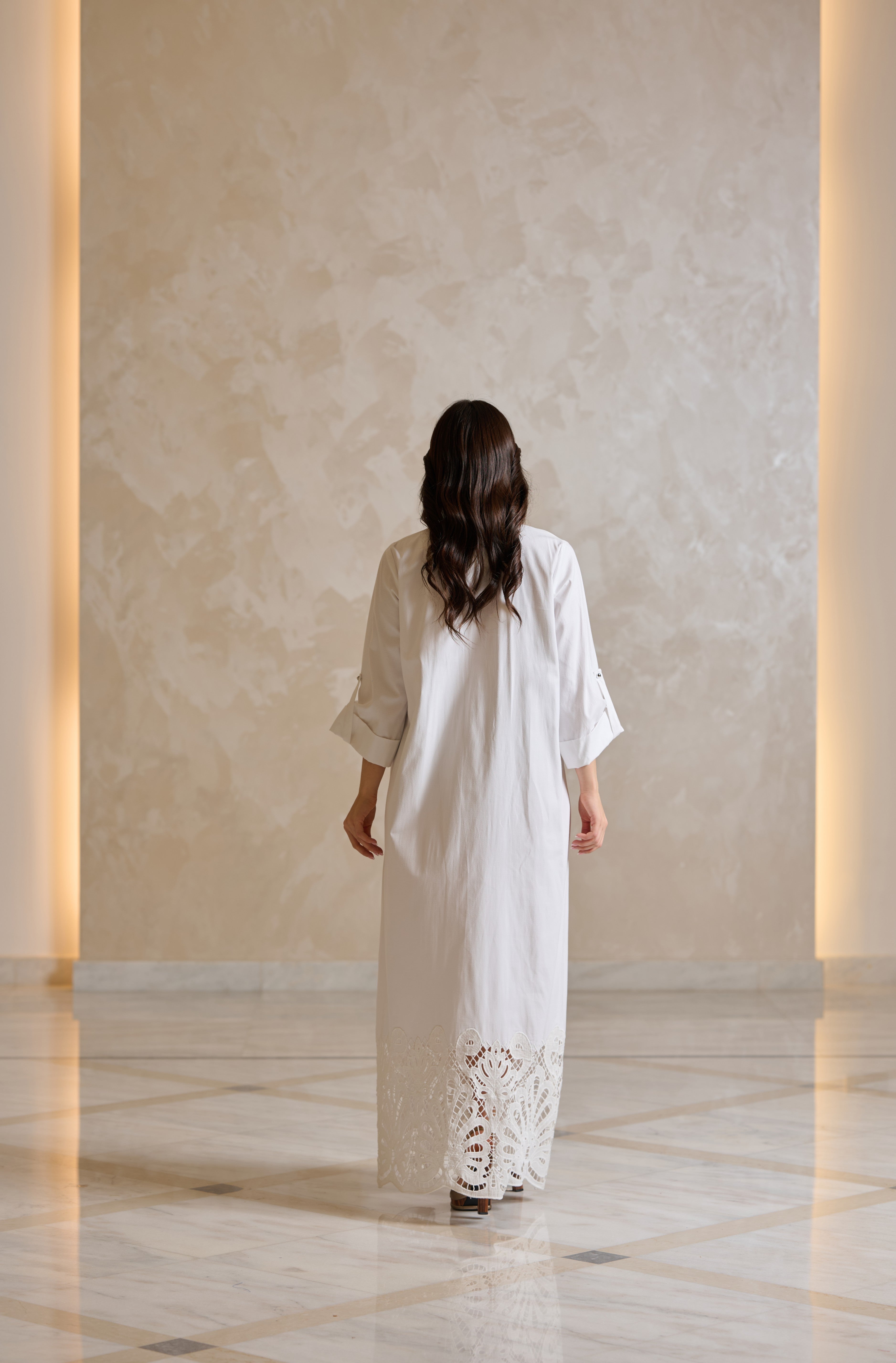 J076 White Cotton With cotton Lace