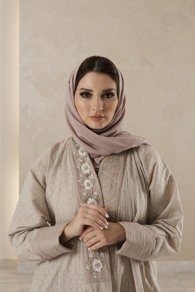 A0101 Crinkle linen with handwork