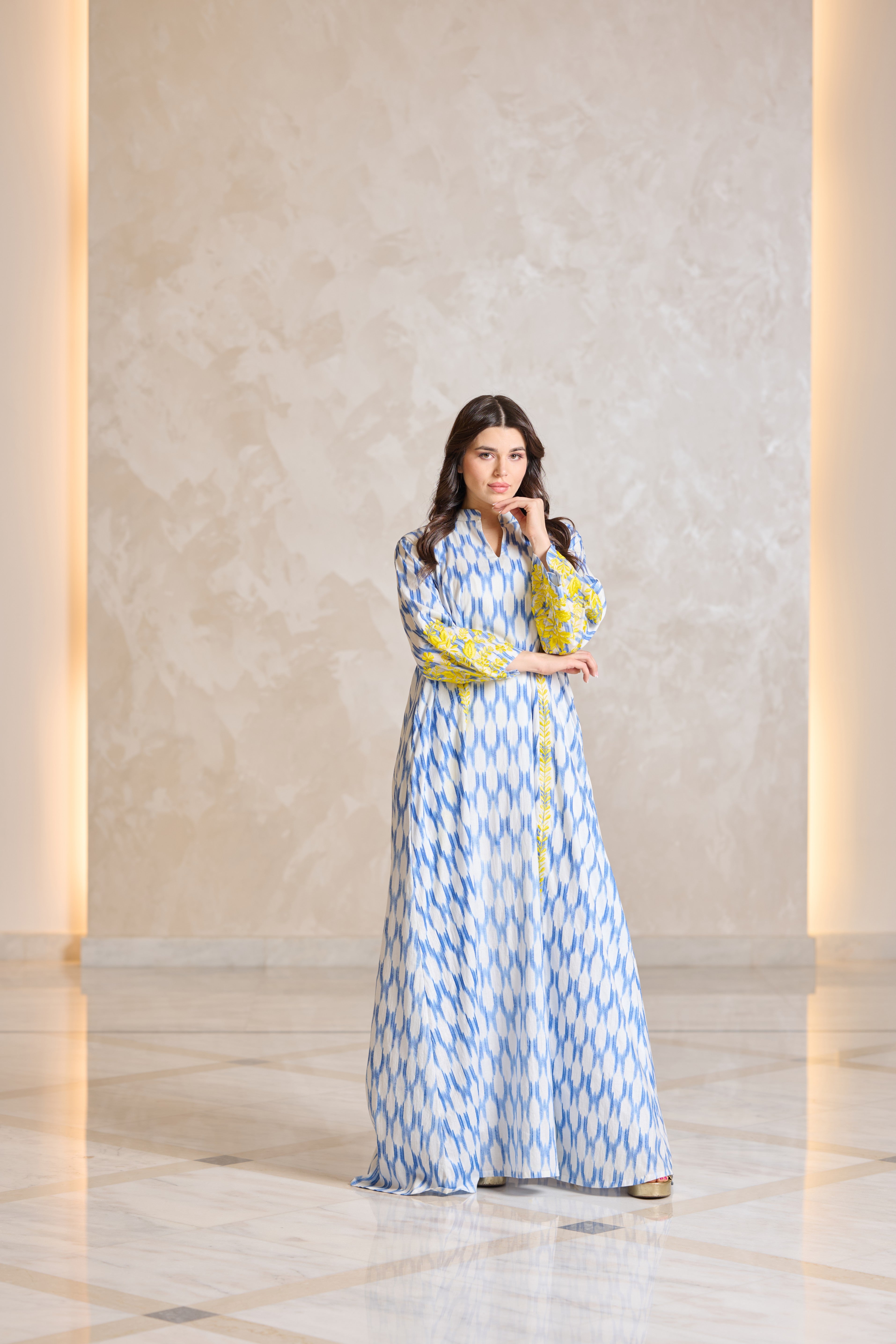 J069 Embroidered Cotton With Hand Work